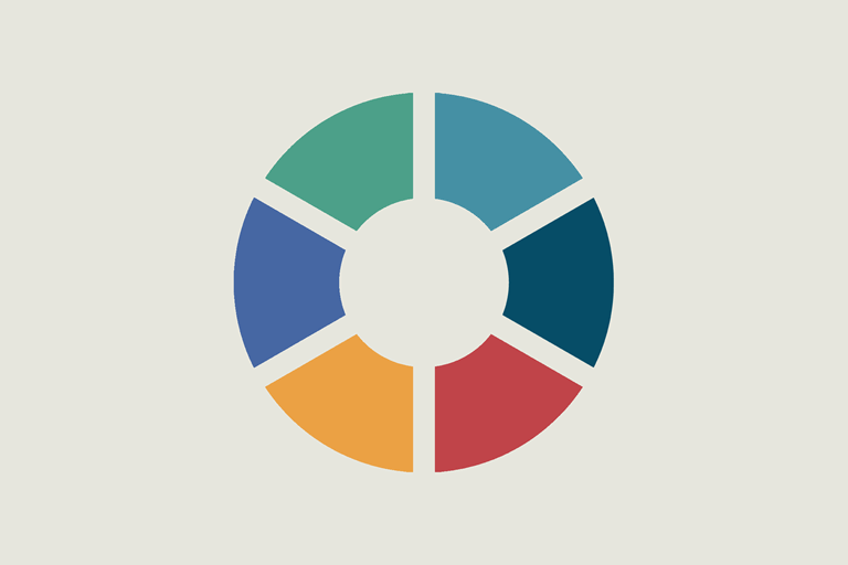 Doughnut shaped pie chart - graphic
